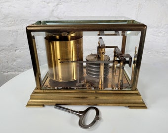 Antique Richard Freres Barograph / Miniature Barograph / Recording Barometer / Antique Air Pressure Monitor