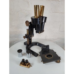 Antique Watson Dissecting Microscope / Antique Stereoscopic Microscope / Binocular Microscope