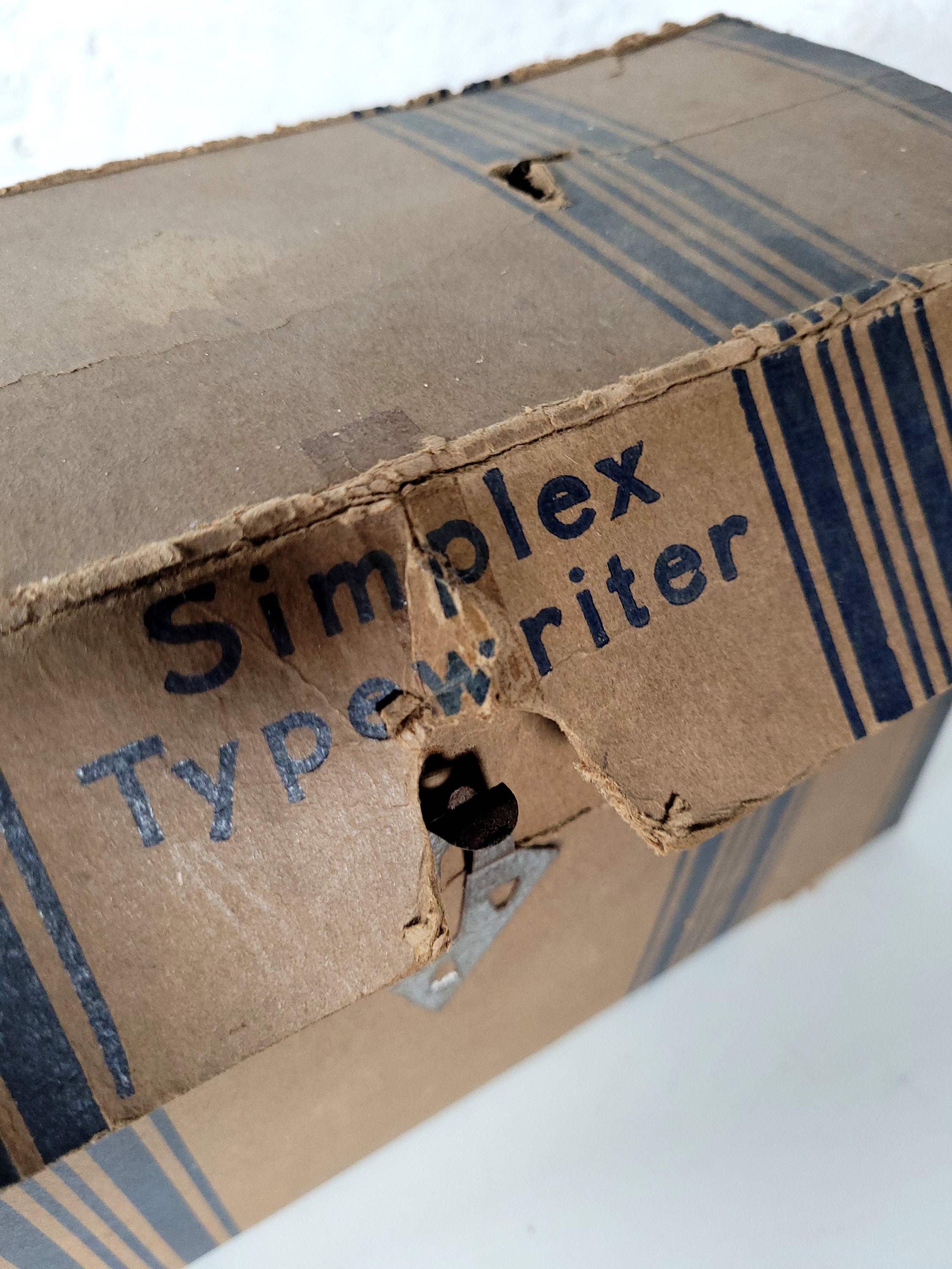 Type Writer Box Antique Simplex Model A Typewriter in Original Box / Toy Typewriter ...