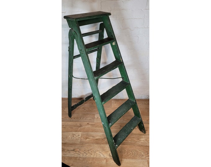 Vintage Simplex Wooden Library Ladders / Steps Etsy