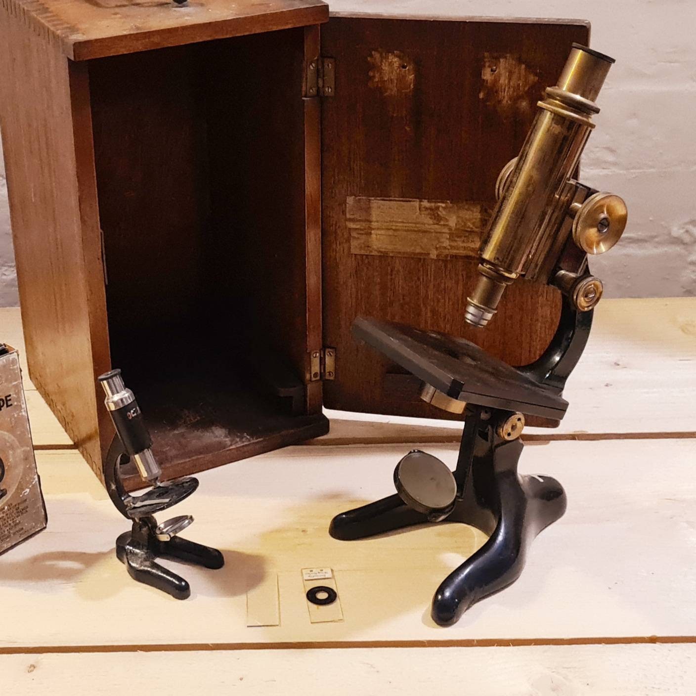 Vintage Microscopes / A Pair of Vintage 1950s Microscopes, One
