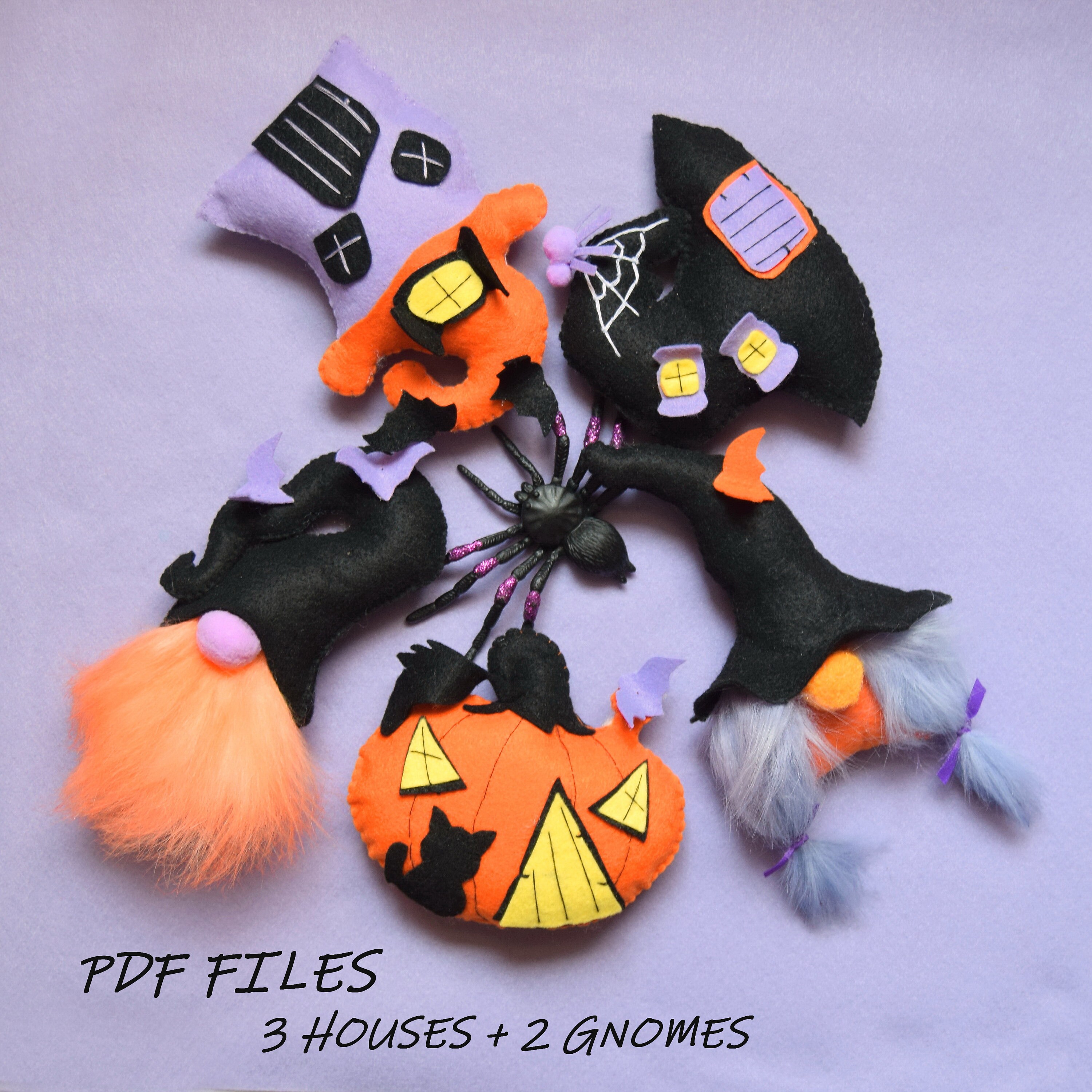 Halloween Felt Ornaments Pdf/halloween Hanging Etsy
