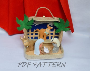 The Nativity Felt Pdf/Nativity  Suitcase Pdf Instructions/Nativity Characters Felt Pdf/Customized Christmas Gift/Felt Suitcase&Nativity Pdf