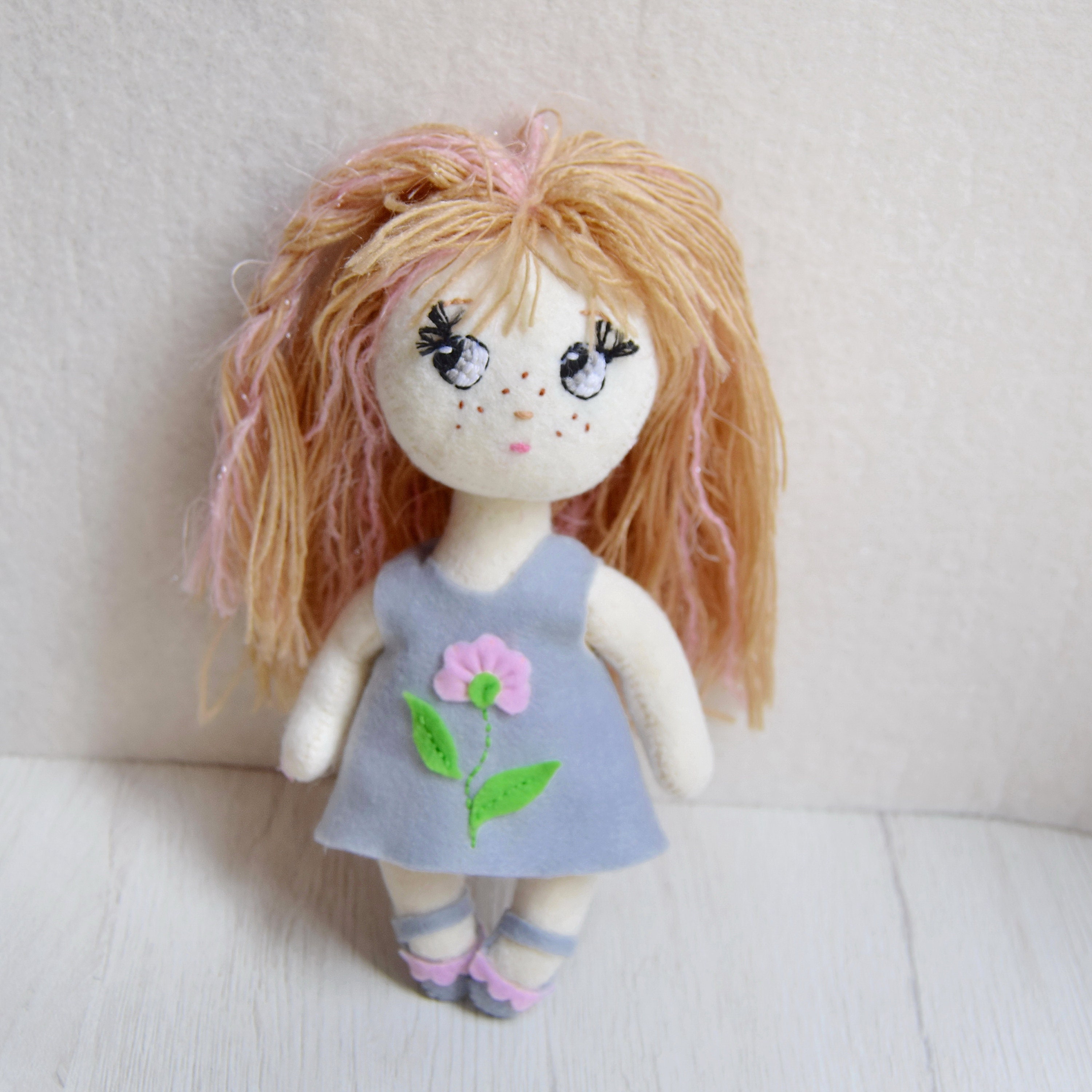 Pocket Puppet Felt Doll Pattern/sewn Felt Doll Pattern/diy Etsy