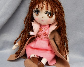 Patrón de muñeca de fieltro de 30 cm en pdf/tutorial y patrón de muñeca de fieltro en pdf con ropa/tutorial de patrón de muñeca suave en pdf para hacer muñeca de fieltro