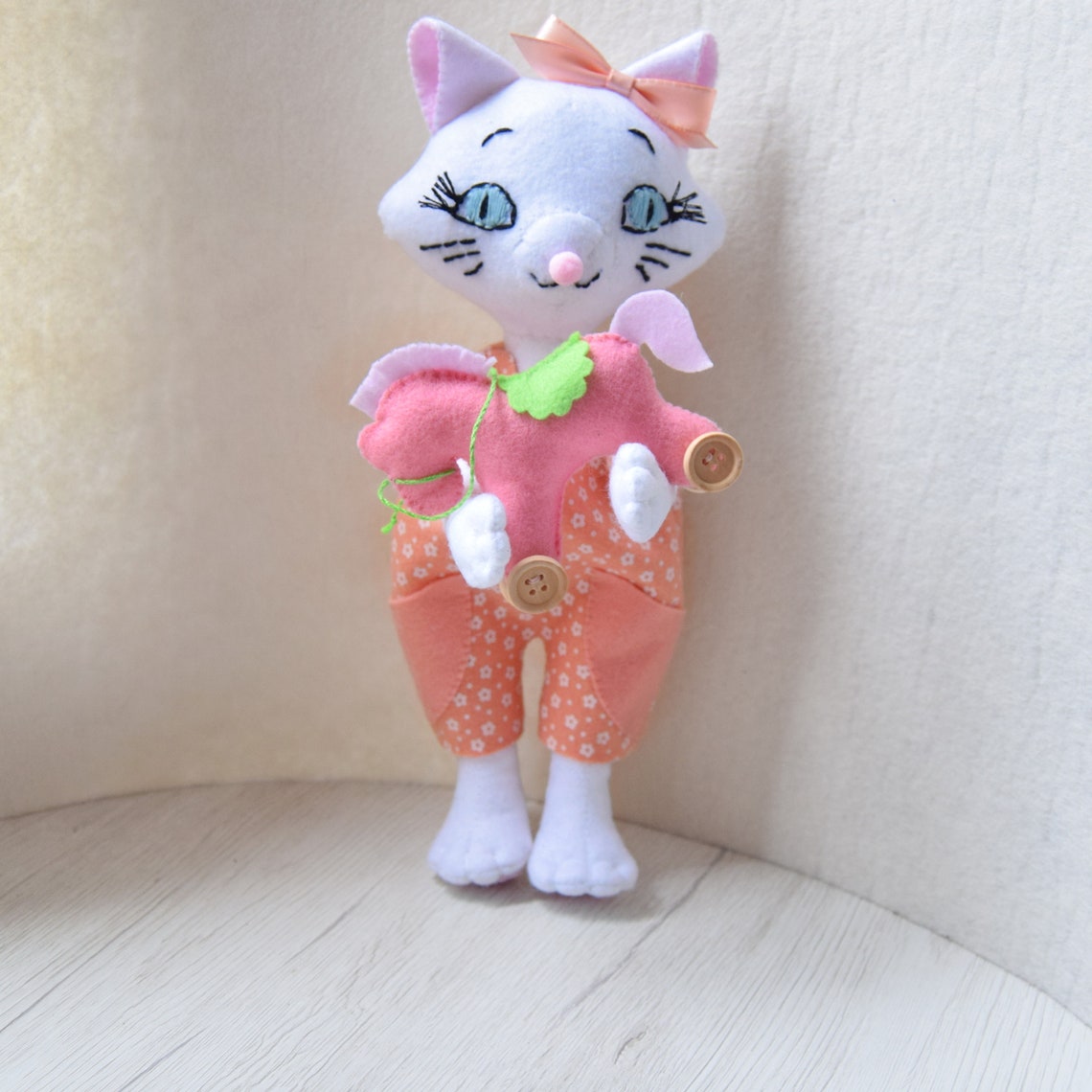 Kitty Doll Pdf /felt Kitty Doll Tutorial/felt Cat Doll Diy/pdf Pattern