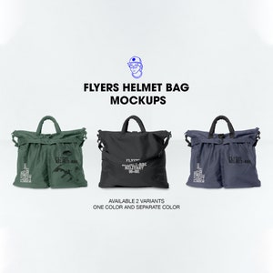 Vintage Retro Flyers Helmet bag Military Mockups