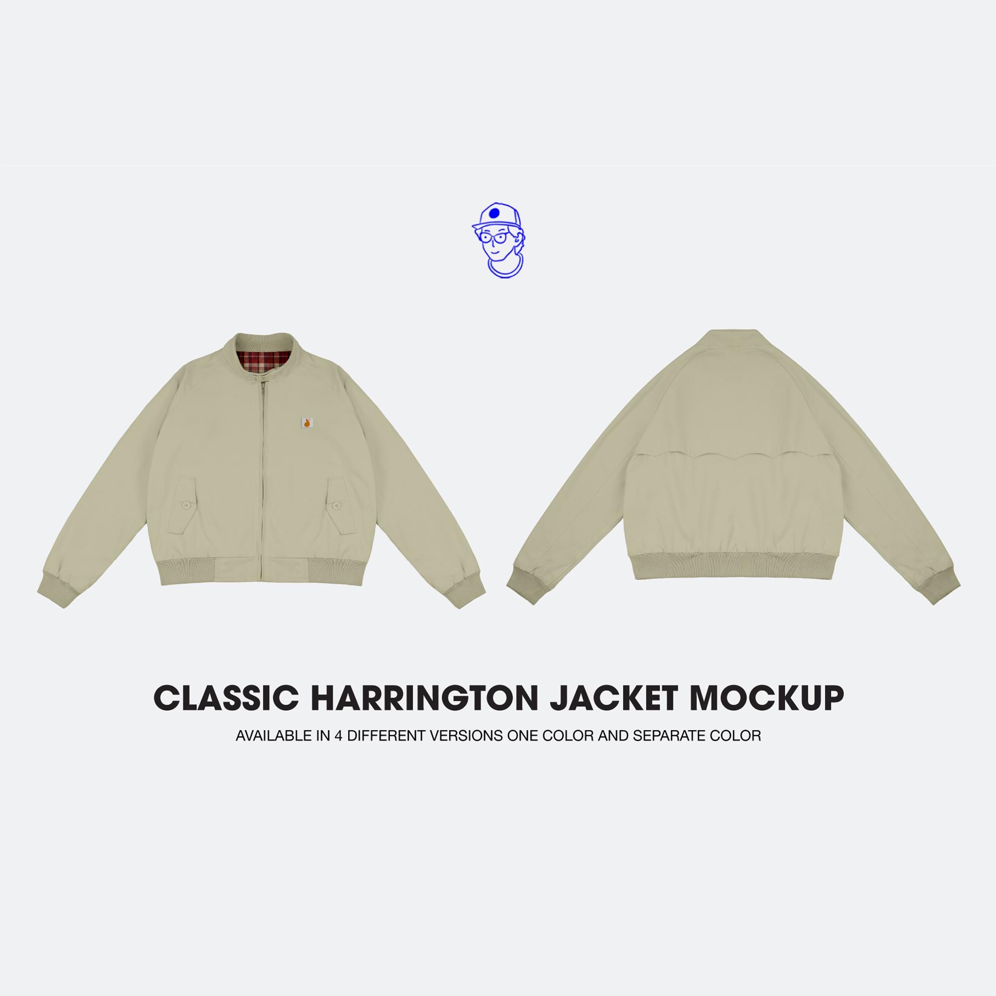 Classic Harrington Jacket Mockup - Etsy