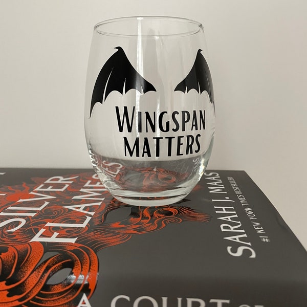 A Court of Thorns and Roses Wine Glass | Wingspan Matters Stemless Wine Glass | Sarah J Mass | Rhysand | Cassian | Azriel | Batboys | Wine