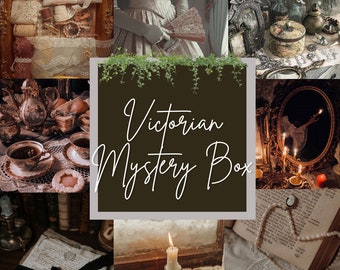 Victorian Mystery Box Vintage Items Antique Gift Surprise Mystery Items Trinkets Gift for her Thrifting Flowers Victorian Aesthetic Elegant