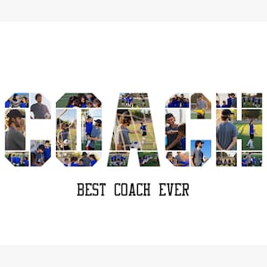 Coach Photo Collage Canva, Coach Collage, Coach Template, Gift for Coach, Coach, Coach Template Editable in Canva
