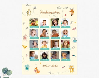 Custom Kindergarten Class Photo Collage Template (Digital Download)