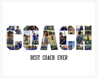 Coach Foto-Collage Vorlage: Personalisierbar Canva Geschenk (40x50cm)