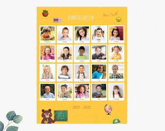 Custom Kindergarten Class Photo Collage Template (Digital Download)