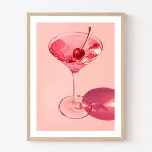 Cocktail Poster, Retro Wandbild, Mid Century Modern Kitchen Art, Cocktail Wandkunst, Kunstdruck