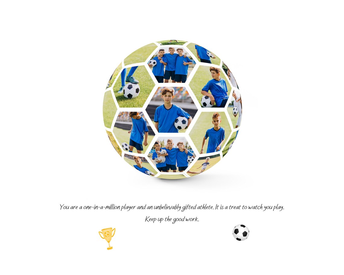 Custom Soccer Photo Ball Collage Soccer Ball Collage Etsy