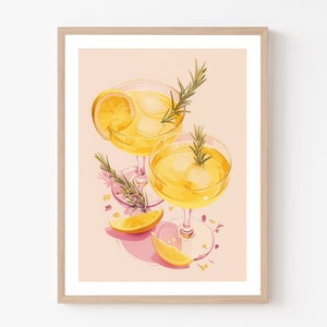 Retro Wandkunst, Cocktail Poster, Küchenkunst, Cocktail Wandkunst, Kunstdruck
