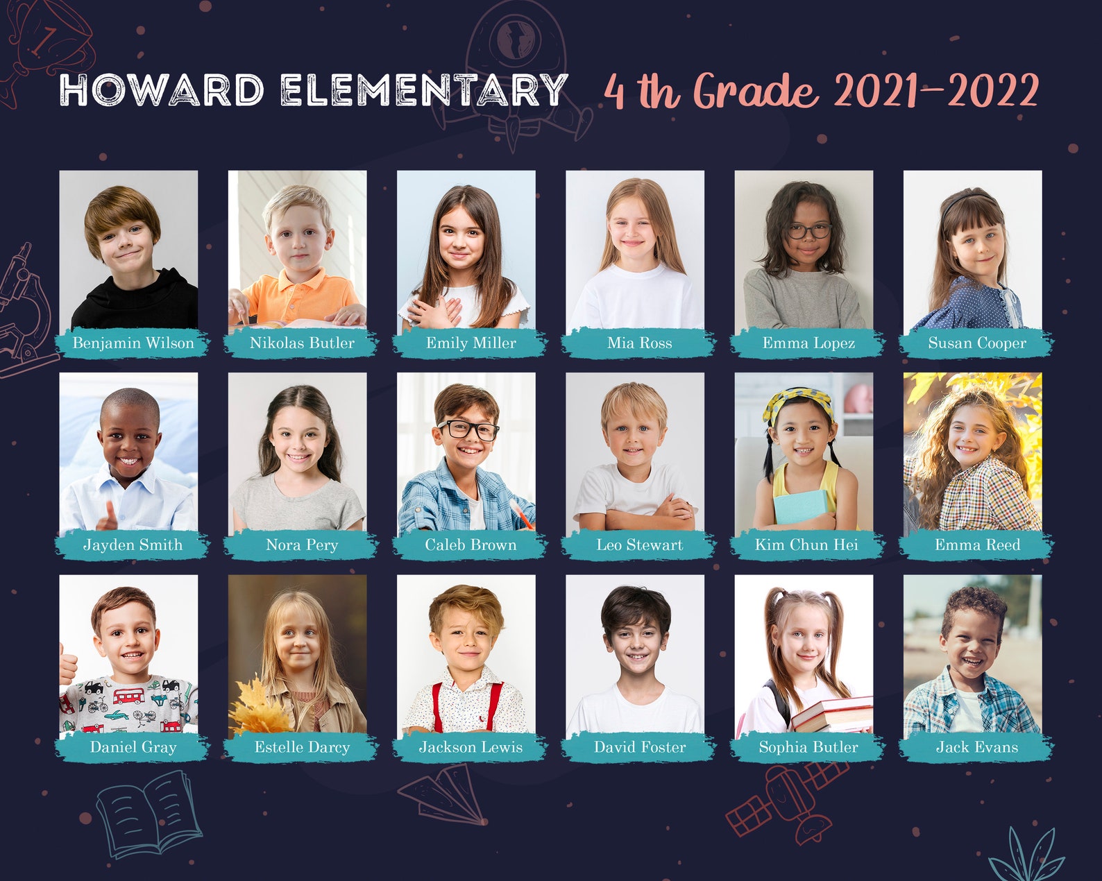 Instant Download Template School Class Photo School Photo School Instant Download Template School Class Photo School Photo School