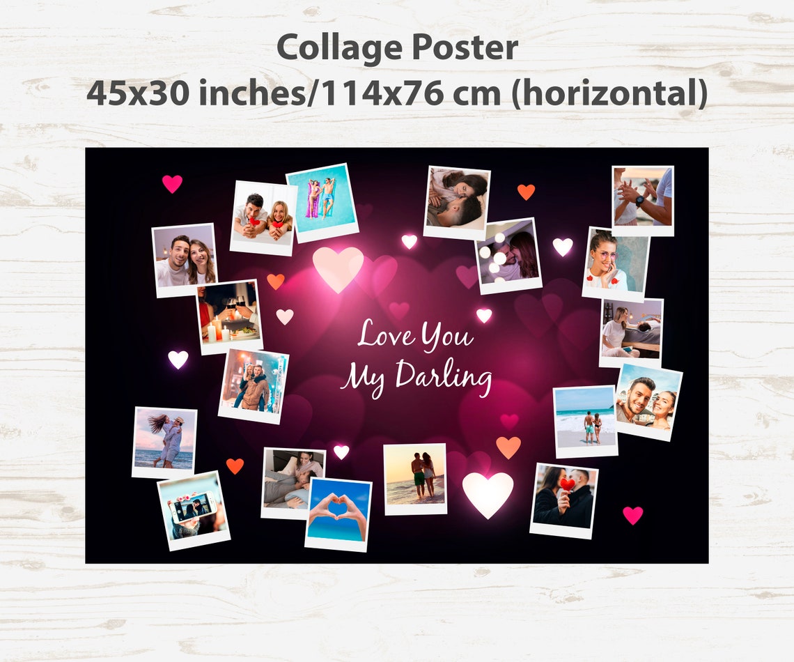 Valentines Day Valentine's Day Custom Photo Collage | Etsy