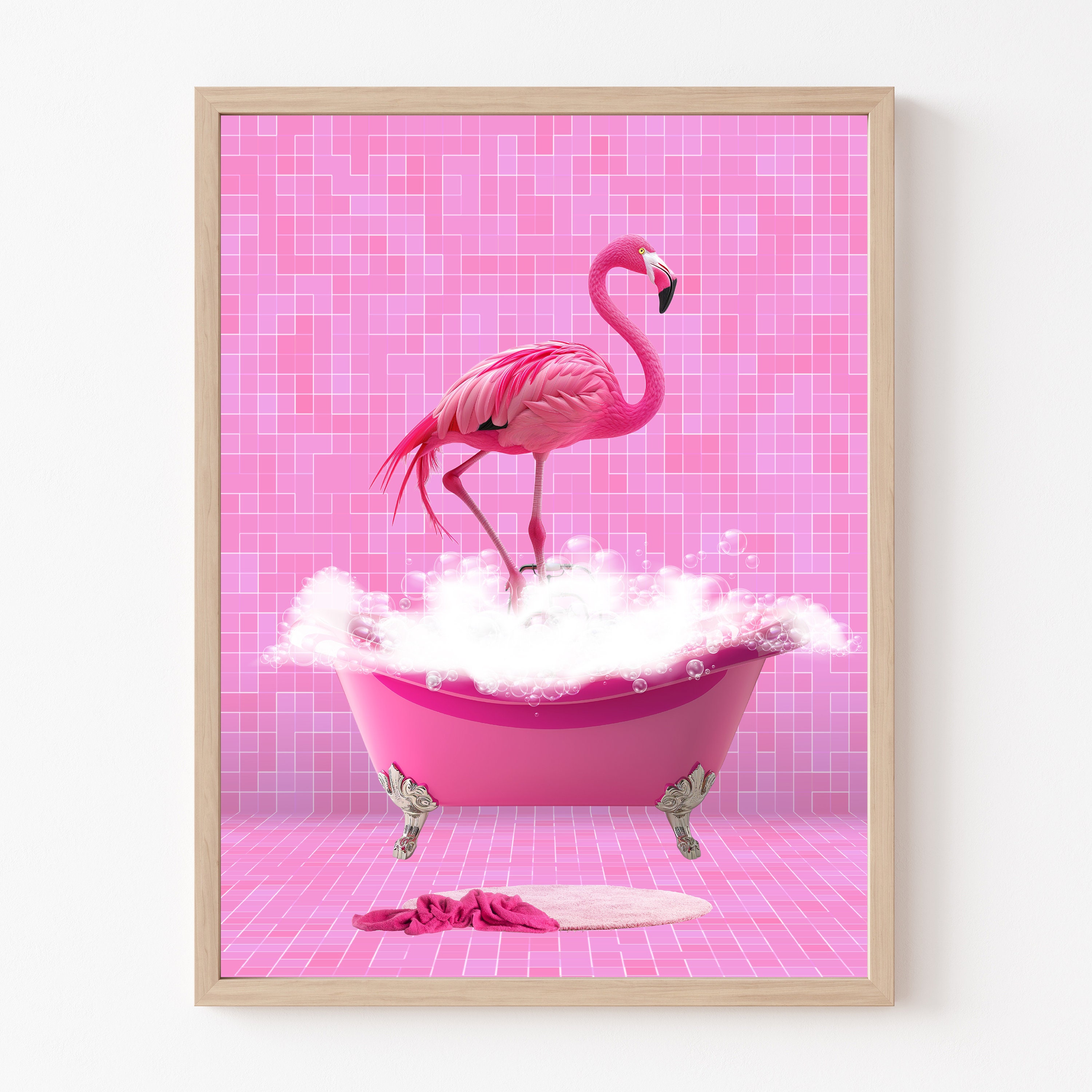 Poster Su Tela Da Bagno Botanico Dipinto Da Parete Per Bagno