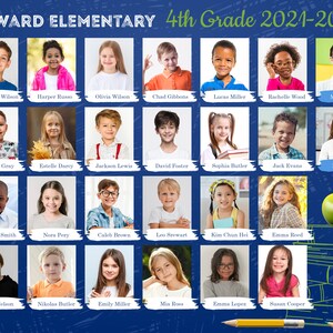 Instant Download Template School Class Photo School Photo Etsy Instant Download Template School Class Photo School Photo Etsy