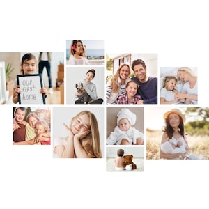 Family Photo Collage, Family Collage, Family Photo Template, Photo Collage, Photoshop Template, INSTANT DOWNLOAD!