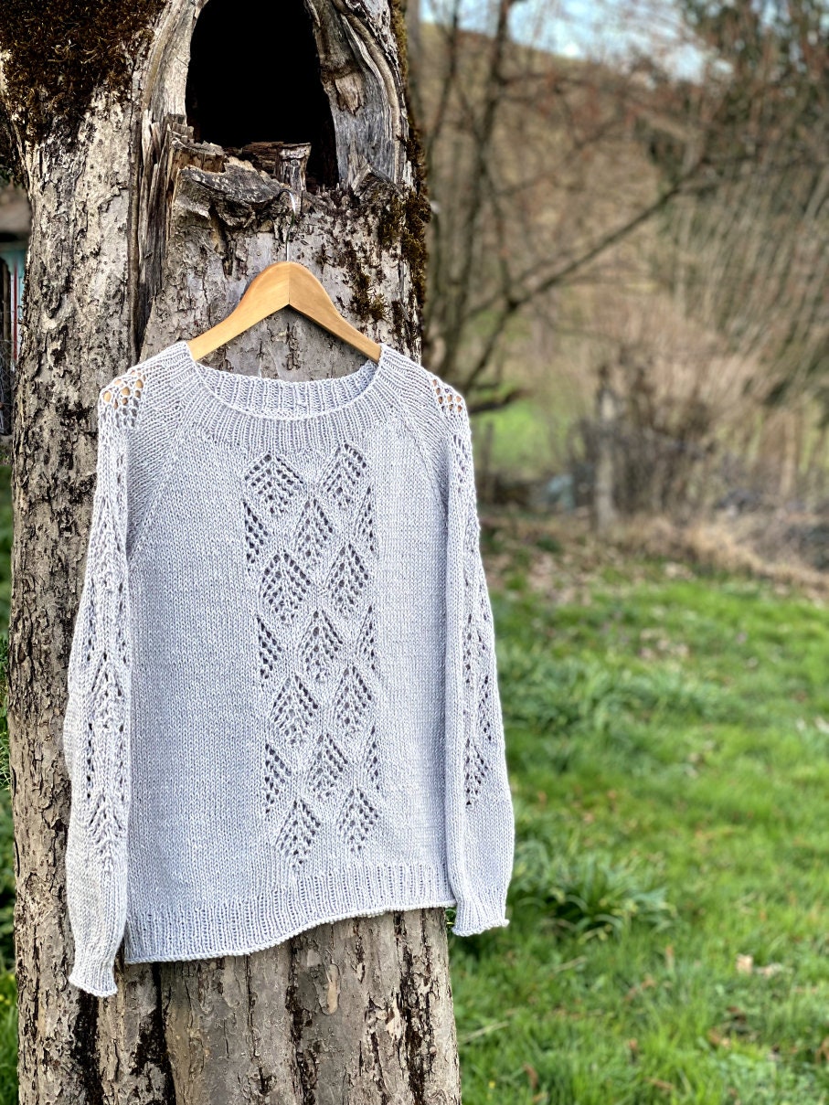 KNITTING PATTERN "old Tree" - Basic Raglan Sweater - Pullover - Jumper ...