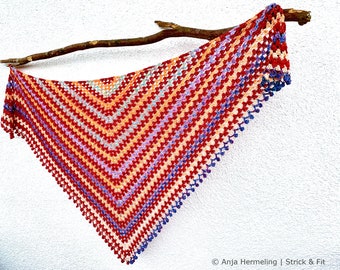 ISTRUZIONI PER L'UNCINETTO "Summer Of Love - Hippie Trail Shawl" - scialle triangolare all'uncinetto - scialle XXL - semplice - modello Granny - download PDF istantaneo