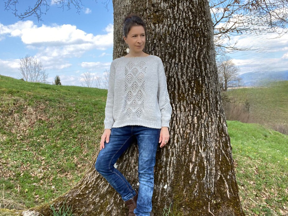 KNITTING PATTERN "old Tree" - Basic Raglan Sweater - Pullover - Jumper ...