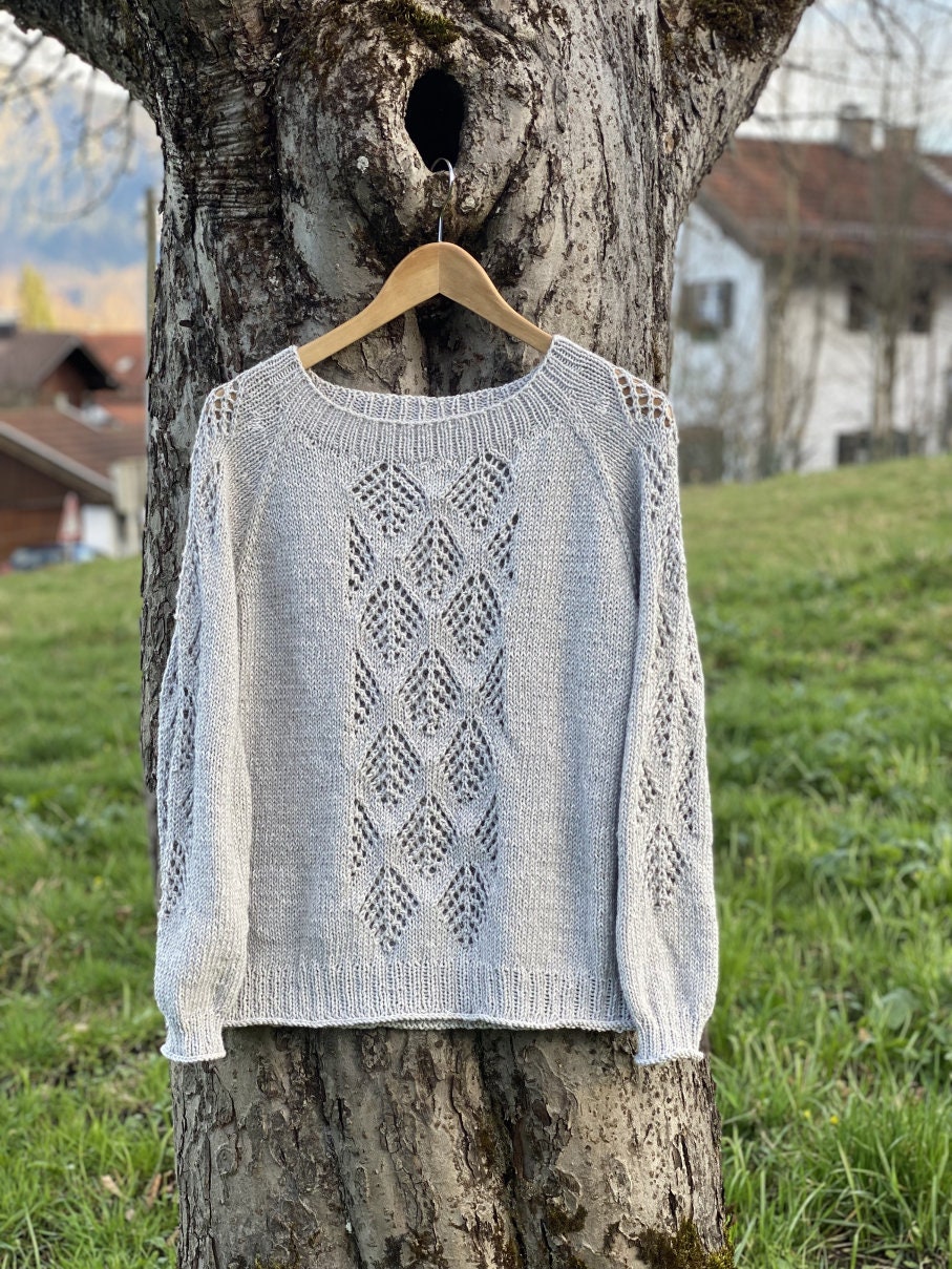 KNITTING PATTERN "old Tree" - Basic Raglan Sweater - Pullover - Jumper ...