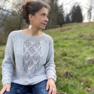 KNITTING PATTERN &quot;Old Tree&quot; - Basic Raglan Sweater - Pullover - Jumper - top down - seamless - 8 sizes - Instant PDF download