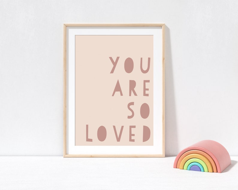 You Are So Loved Print Nursery Decor Nursery Prints Boho Etsy