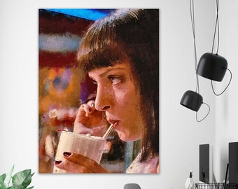 Pulp Fiction Mia Poster Canvas Print For Home Decor Unframed Painting 60X90cm