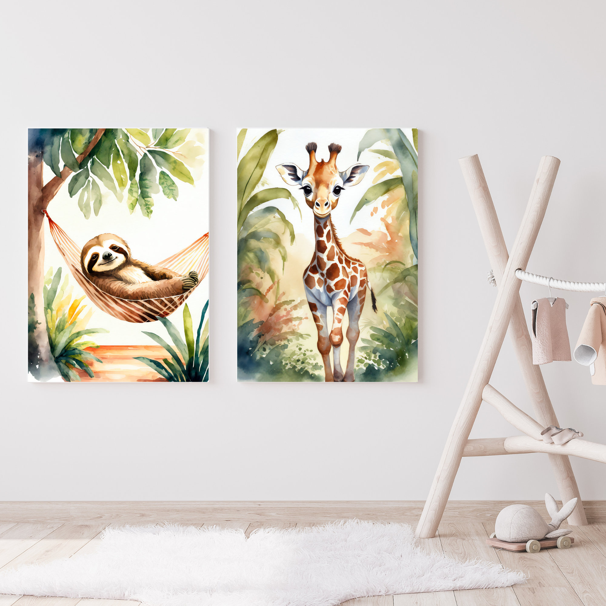 Jungle Nursery Decor Wall Art Print safari Nursery Decor Lion, Elephant ...