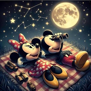 D I S N E Y Mickey und Minnie Maus unter den Sternen