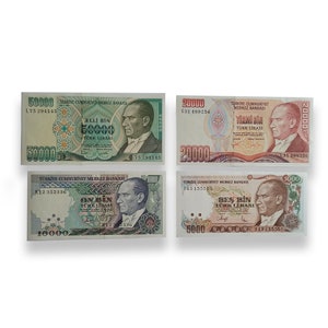 Serie de billetes de Turquía UNC L. 1970