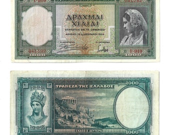Greece 1000 Drachma 1939