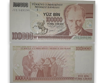 Turkey 100000 Lira L. 1970 (1984-2002) UNC Banknote