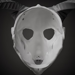Elias Ainsworth Inspired Skull Mask 3D Model STL File: Moving Jaw Cosplay image 15