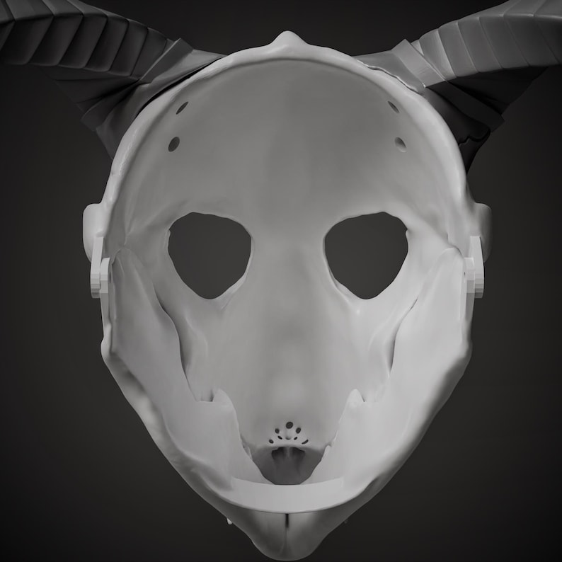 Elias Ainsworth Inspired Skull Mask 3D Model STL File: Moving Jaw Cosplay image 15