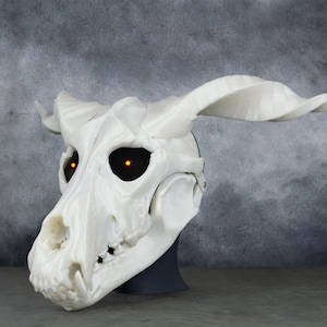 Elias Ainsworth Inspired Skull Mask Moving Jaw | Masquerade Accessory for Cosplay | 3D Printed, Adjustable Fit