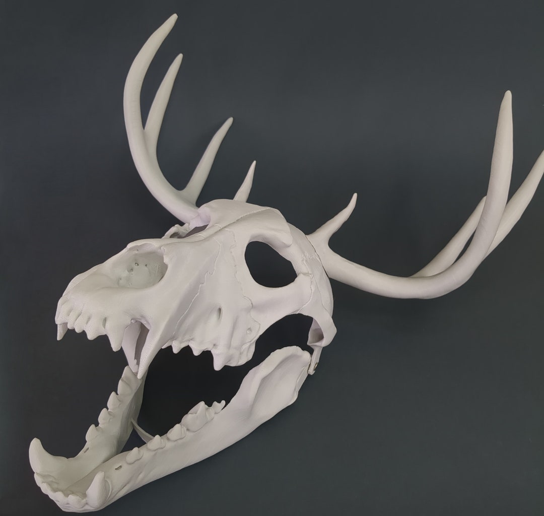 Wolf Skull Mask With Moving Jaw 3D Printed Cosplay Mask Etsy