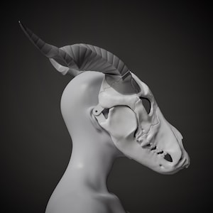 Elias Ainsworth Inspired Skull Mask 3D Model STL File: Moving Jaw Cosplay image 5