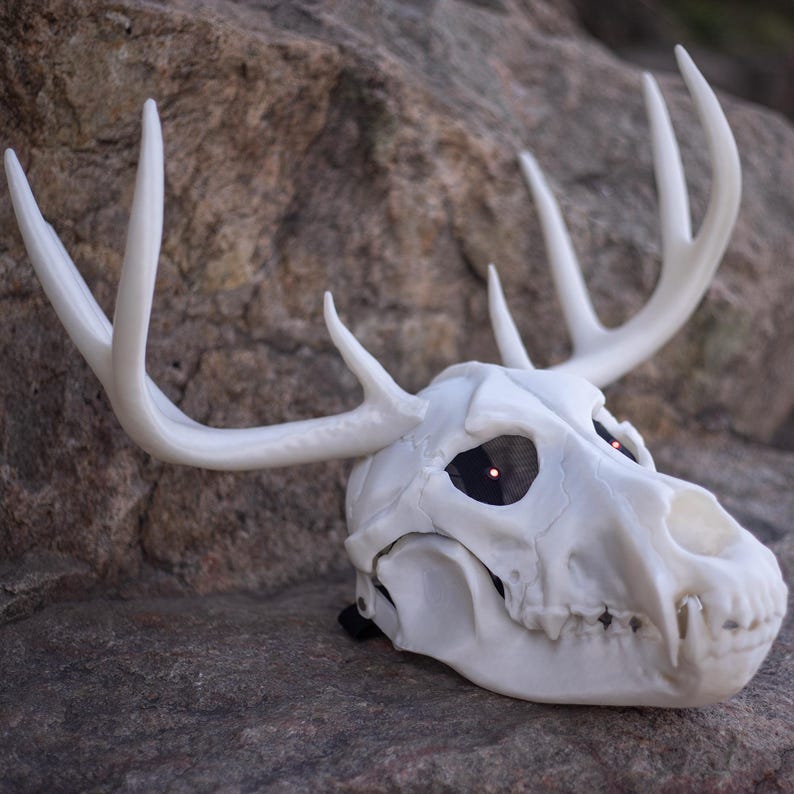 Maska czaszki Wendigo z ruchomą szczęką: maska cosplay drukowana w 3D zdjęcie 3