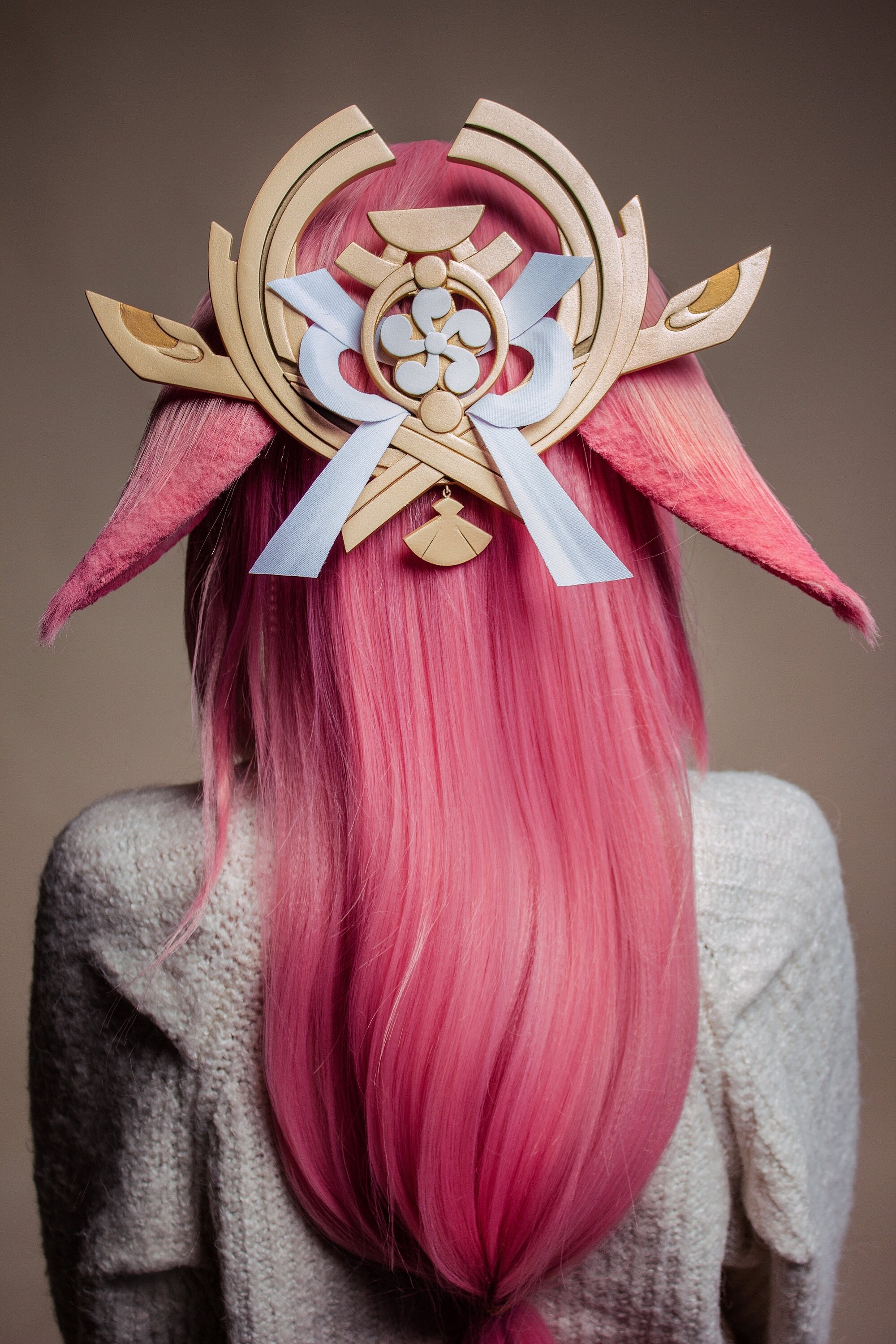 Yae Miko Headpiece: Genshin Impact 3D Printed Cosplay Hair Accessory