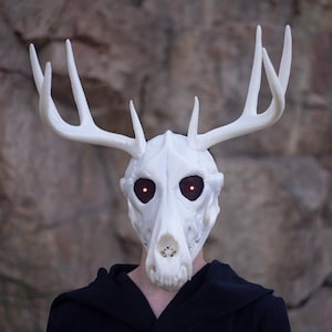 Wendigo Skull Mask with Moving Jaw: 3D Printed Cosplay Mask