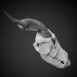 Elias Ainsworth Inspired Skull Mask 3D Model STL File: Moving Jaw Cosplay image 12