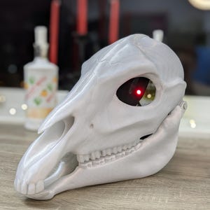 3D Printed Horse Skull Mask with Moving Jaw: Halloween Cosplay