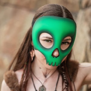 Green Cartoon Skull Mask halloween masquerade skull mask