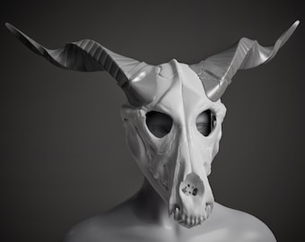 Elias Ainsworth geïnspireerd schedelmasker 3D-model STL-bestand: Moving Jaw-cosplay